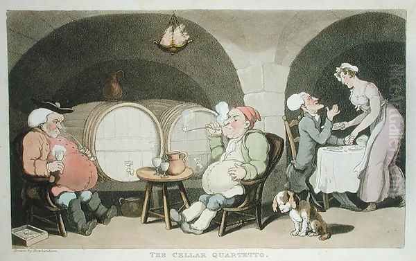 The Cellar Quartetto, from The Tour of Dr Syntax in search of the Picturesque, by William Combe, published 1812 - view 1