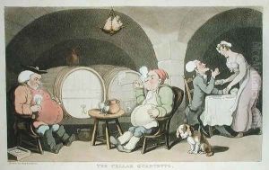 The Cellar Quartetto, from The Tour of Dr Syntax in search of the Picturesque, by William Combe, published 1812 by Thomas Rowlandson