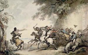 The Chase of the Highwayman, c.1790 by Thomas Rowlandson