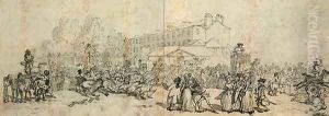 Hyde Park Corner 2 by Thomas Rowlandson