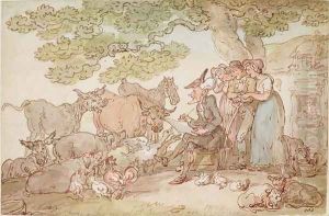 Dr. Syntax sketching after nature by Thomas Rowlandson