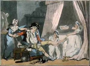 Four oClock in Town, pub. 1788 by Thomas Rowlandson