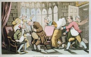 Dr Syntax in Danger, from The Tour of Dr Syntax in search of the Picturesque, by William Combe, published 1812 by Thomas Rowlandson