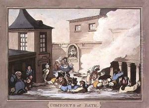 The Kings Bath, plate 7 from Comforts of Bath, 1798 by Thomas Rowlandson