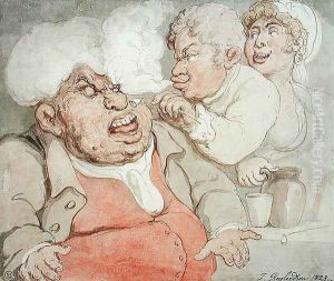 Taunting Smoke from a Pipe, 1823 by Thomas Rowlandson