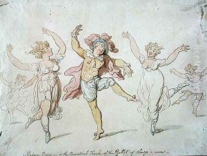 Modern Grace or, The Operatical Finale of the Ballet of Alonzo e caro by Thomas Rowlandson
