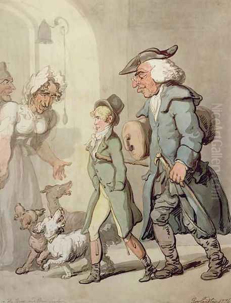 The Bear and Bear Leader - passing the Hotel dAngleterre, 1776 - view 1