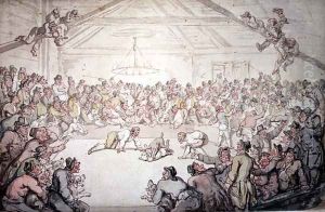 The Dog Fight by Thomas Rowlandson