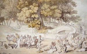 The Picnic, 1820 by Thomas Rowlandson