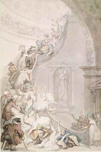 The Exhibition Stare-Case, Somerset House, c.1800 by Thomas Rowlandson