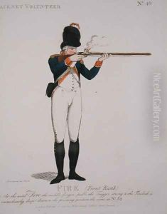 Hackney Volunteer, plate 49 from Loyal Volunteers of London and Environs, published 1798 by Thomas Rowlandson