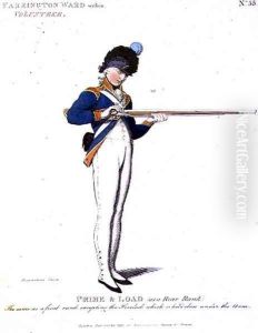 Farrington Ward within Volunteer, plate 55 from Loyal Volunteers of London and Environs, 1798 by Thomas Rowlandson
