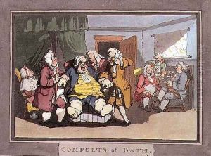 The Doctors, plate 1 from Comforts of Bath, 1798 by Thomas Rowlandson