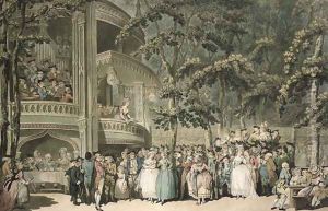 Vauxhall, engraved by Robert Pollard 1755-1838 and aquatinted by Francis Jukes 1747-1812, pub. by John Raphael Smith, 1785