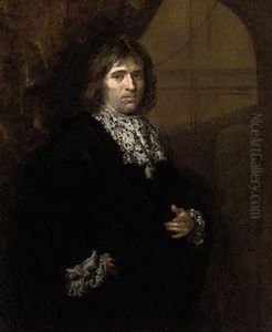 Portrait Of A Gentleman, Half-length, In Black, Under An Arch