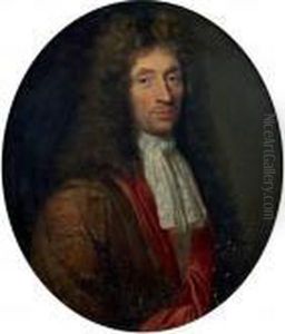 Portrait D'homme A La Lavalliere De Dentelle by Caspar Netscher