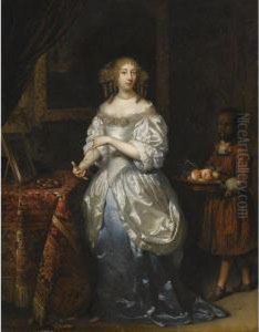 Portrait Of A Lady by Caspar Netscher