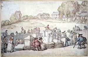 The Doctor Visits Harrowgate sic from the Dr. Syntax series, 1812-21 by Thomas Rowlandson
