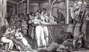 Illustration from The English Dance of Death by William Combe, 1815 by Thomas Rowlandson