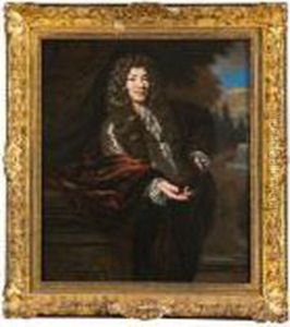 Ritratto Di Aristocratico Con Paesaggio
