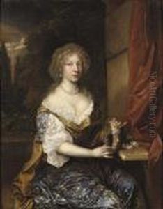 Portrait Of A Lady by Caspar Netscher