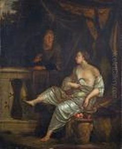 Vertumnus Und Pomona by Caspar Netscher