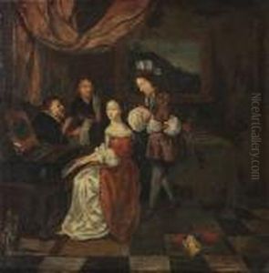 A Musical Gathering by Caspar Netscher
