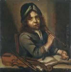 Mlody Muzyk by Caspar Netscher