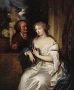 Pomona And Vertumnus by Caspar Netscher