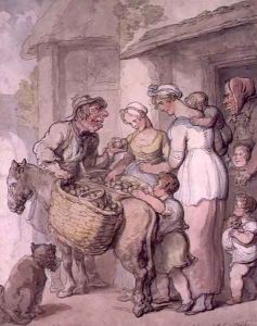 The Apple Vendor: Baking and Boiling Apples by Thomas Rowlandson