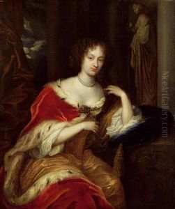 Elegante Dame Im Hermelin