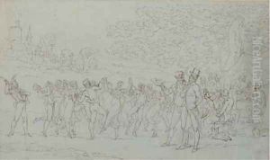 An illustration to Sentimental Travels to the South of France by Thomas Rowlandson