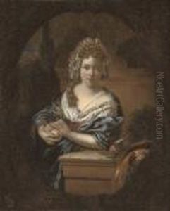 Portrait Of A Girl,
Three-quarter-length By A Column With Fruit, In A Sculpted Cartouche, A
Landscape Beyond Portrait Of A Girl,
Three-quarter-length By A Column With Fruit, In A Sculpted Cartouche, A
Landscape Beyond