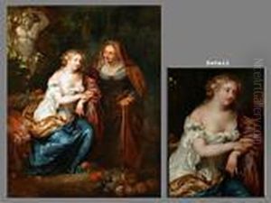 Vertumnus Und Pomona by Caspar Netscher