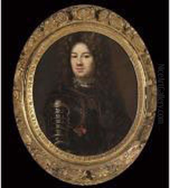 A Portrait Of Jan Adolph Von Loe, Canon Of Hildesheim, Bust Length, Wearing Armour - view 1