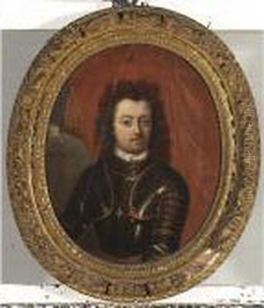 A Portrait Of Freiherr Von Elmpt, Imperial Colonel, Bust Length, Wearing Armour - view 1