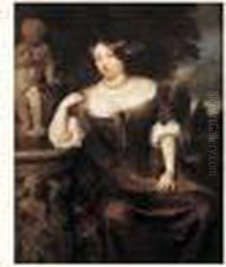 Portrait Presume D'une Princesse D'orange Pres D'une Fontaine Portrait Presume D'une Princesse D'orange Pres D'une Fontaine