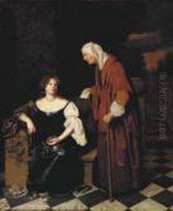 Vertumnus And Pomona by Caspar Netscher