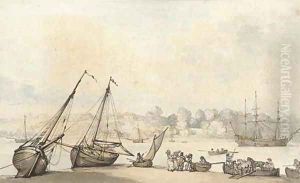A view of Hilford on the River Fal, Cornwall by Thomas Rowlandson