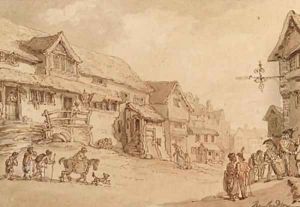 Recruiting at Liskeard, Cornwall by Thomas Rowlandson