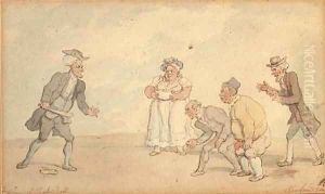 Game of Trap Ball by Thomas Rowlandson