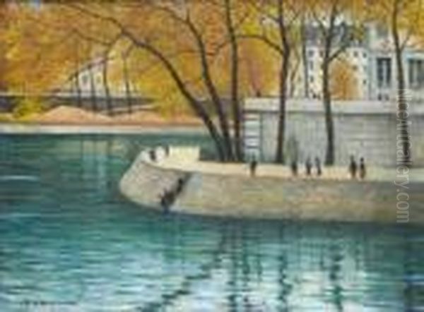 Fishing Beside The Seine, Paris - view 1