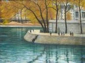 Fishing Beside The Seine, Paris