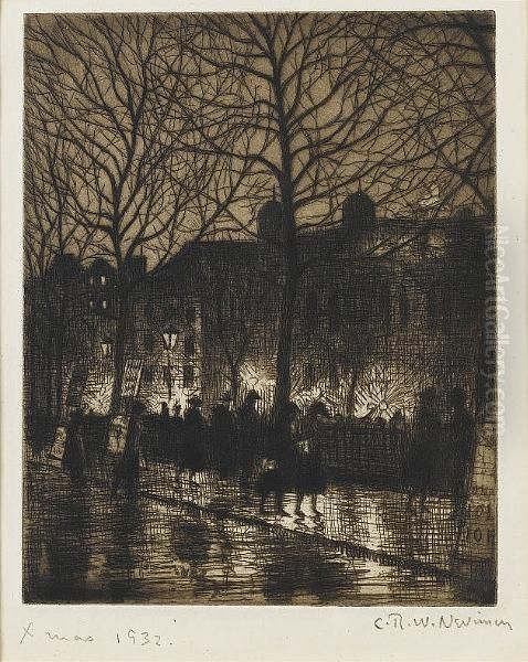 Street Scene At Night - view 1