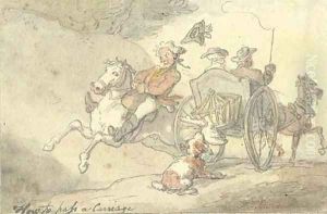 How to pass a carriage by Thomas Rowlandson