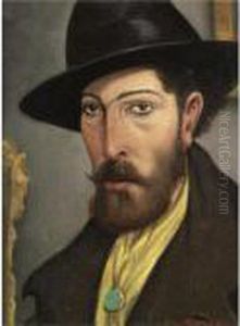 The Yellow Scarf (portrait Of Augustus John)