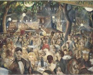 Sur La Terrasse, Montparnasse by Christopher R. Wynne Nevinson