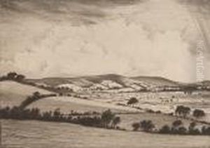 Valley In The South Downs (guichard 41) by Christopher R. Wynne Nevinson
