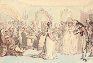Matthew Bramble's trip to Bath The Rout by Thomas Rowlandson