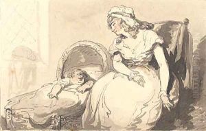 Mother and child by Thomas Rowlandson